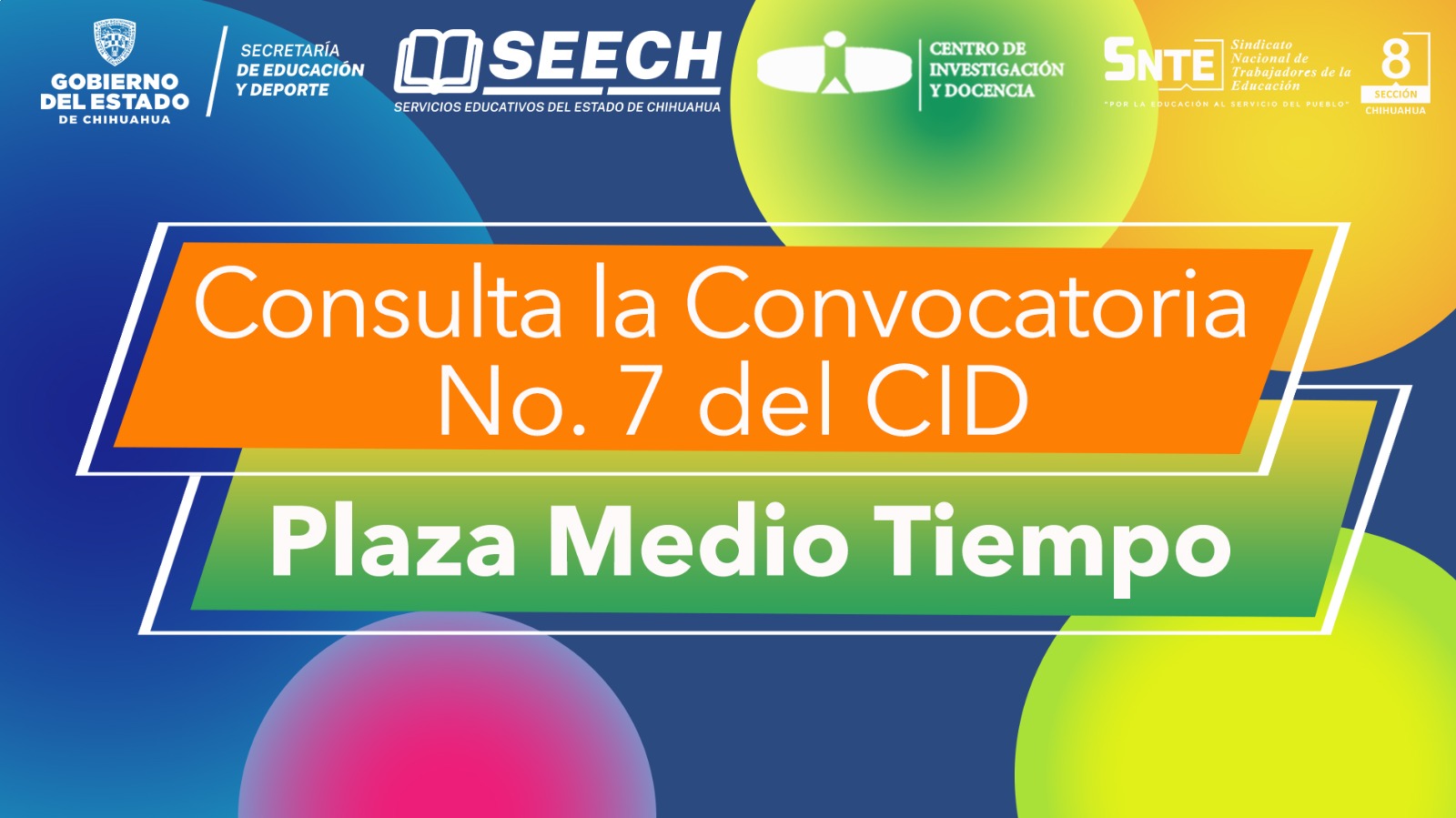 Convocatoria No. 7 del CID plaza de medio tiempo