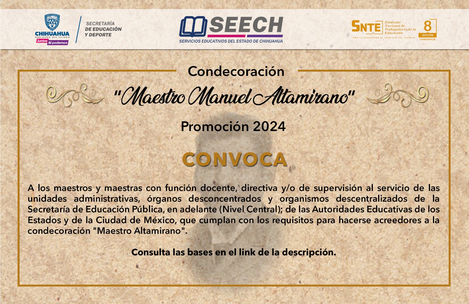 CONDECORACIÓN MAESTRO MANUEL ALTAMIRANO 